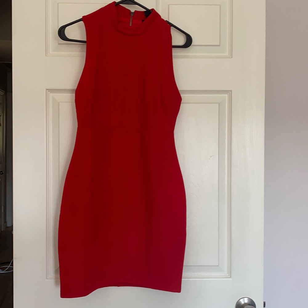 Fun red dress with open back xxi